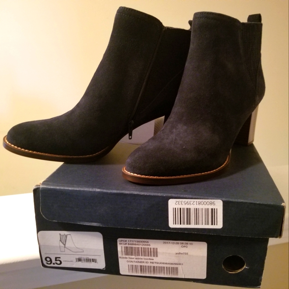Faux suede boots